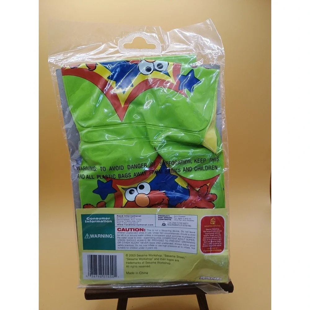 Vintage Sesame Street Pool Arm Floaties Trainers Sesame Street Elmo 2003 Sea Zz